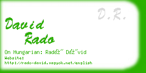 david rado business card